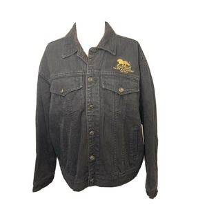 MGM Grand Black Denim Jacket Mens Large